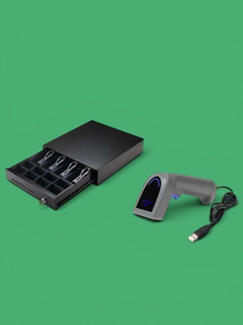 Грошова скринька E3336D + сканер Xkancode K1 1D