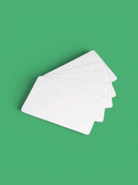 Белая пластиковая карта из ПВХ CR80, 030