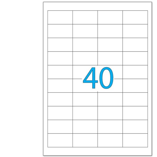 Этикетка А4 - 40 этикеток на листе